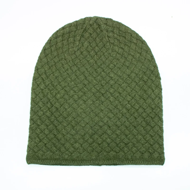 Slouchy Hat In Basket Weave