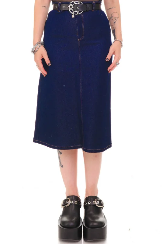 Vintage Y2K Dollhouse Denim Maxi Skirt - XS/S