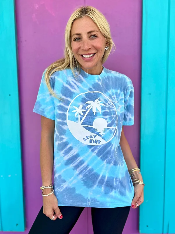 Stay Kind Summer Palm Tie-Dye Tee