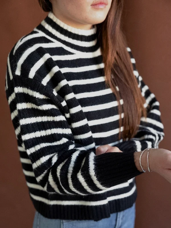 Black Striped Pullover