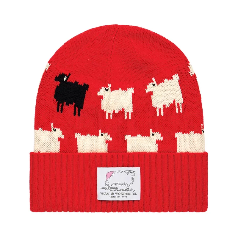 Sheep Cashmere Beanie Diana Red