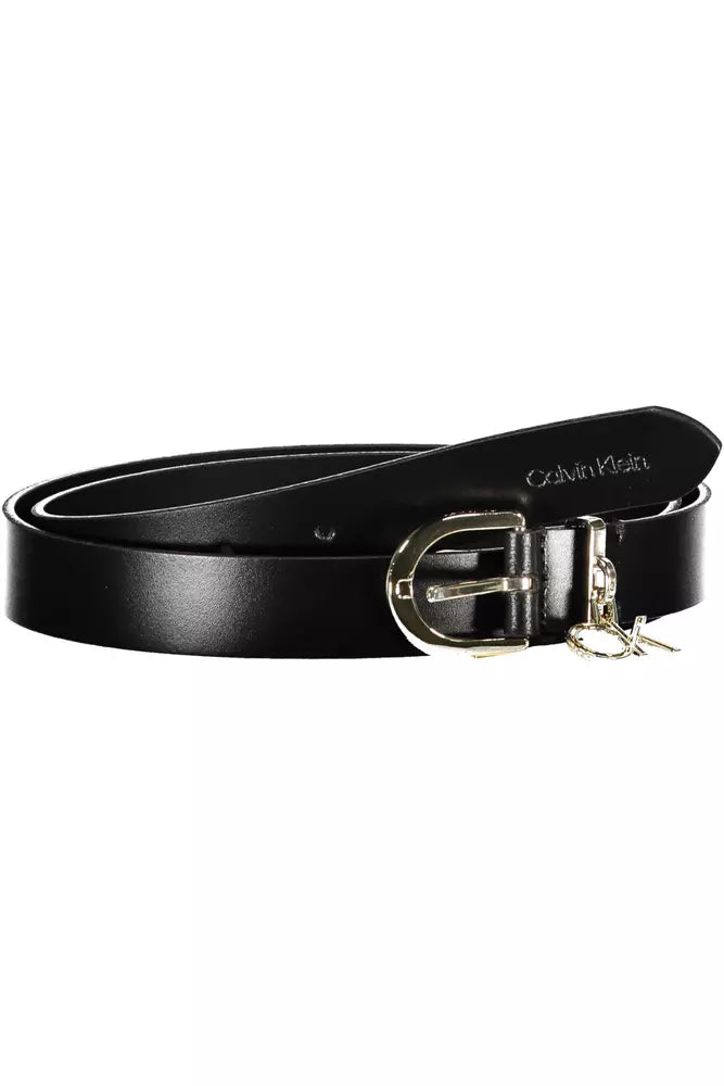 Calvin Klein Elegant  Leather Belt with Logo Women's Buckle