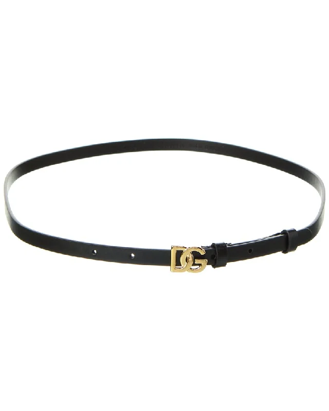 Dolce & Gabbana DG Logo Leather Belt