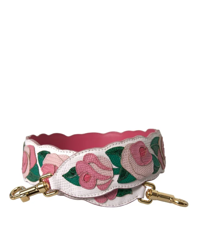 Dolce & Gabbana  Floral Leather Accessory Shoulder Women's Strap