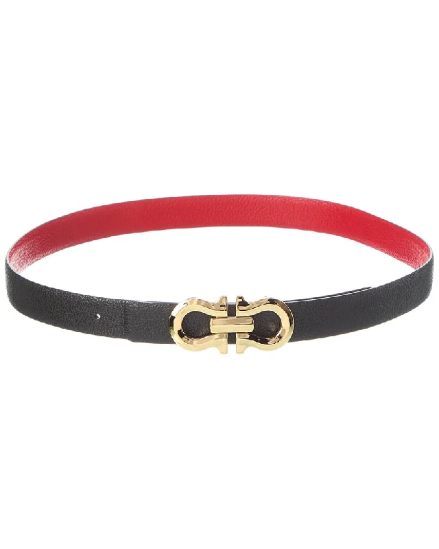 Ferragamo Gancini Reversible & Adjustable Leather Belt