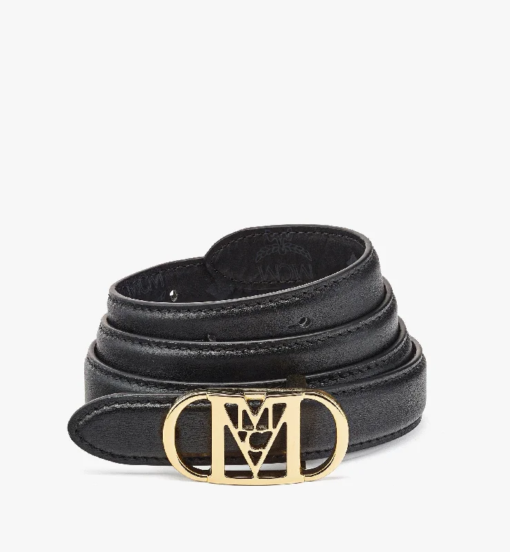 Mode Travia Sliding Buckle Reversible Belt In Embossed Leather