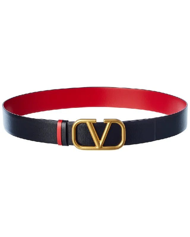 Valentino VLogo 40mm Reversible Leather Belt