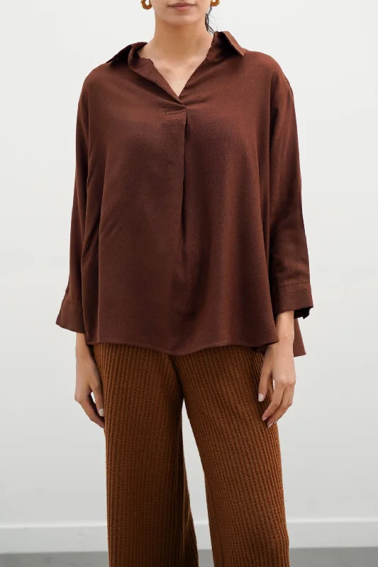 PLEATED BLOUSE