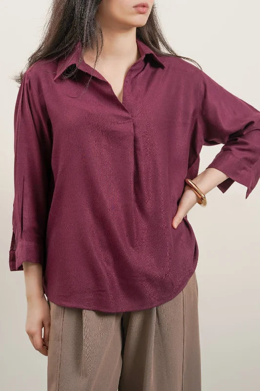 PLEATED BLOUSE