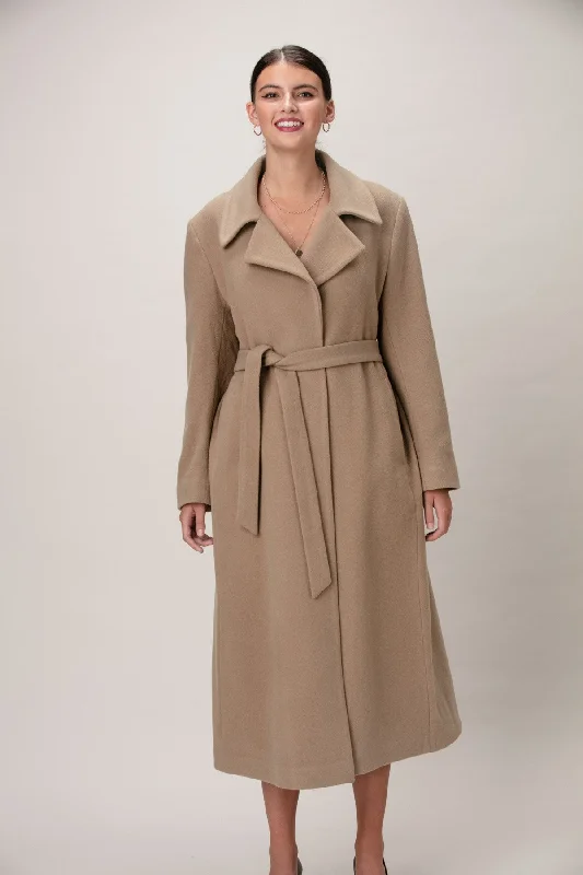 SCARLETT Wool & Cashmere Long Wrap Coat 1451