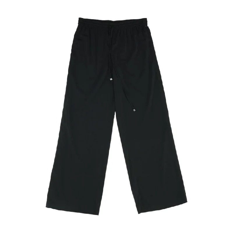 Black Solid Active Pants