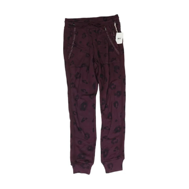 Burgundy Animal Print Joggers Pants