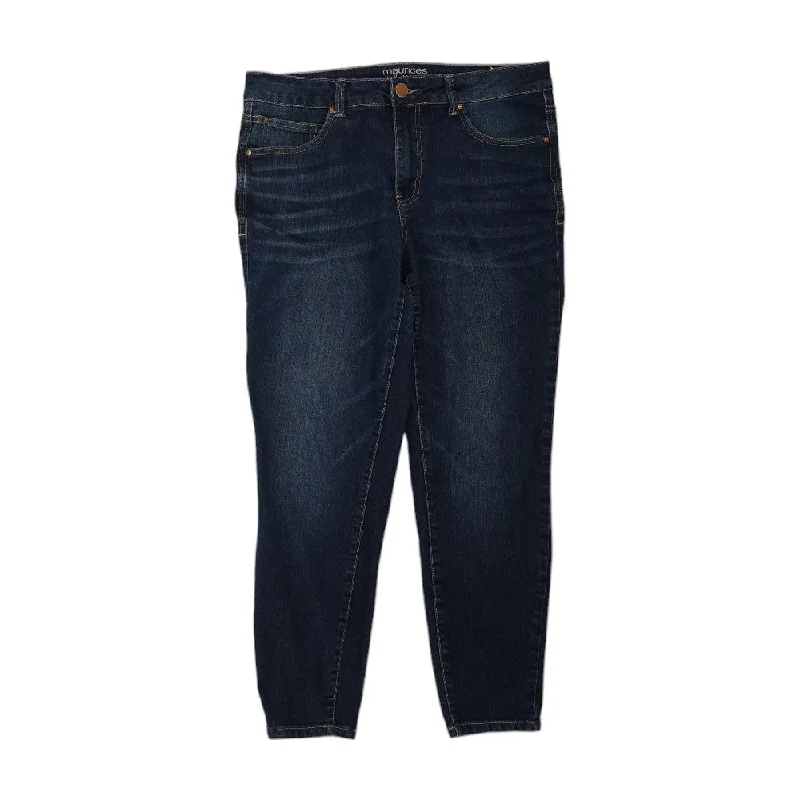 Indigo Solid High Rise Jeans