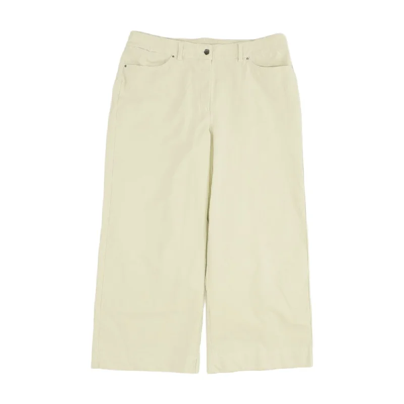 Ivory Solid Active Pants