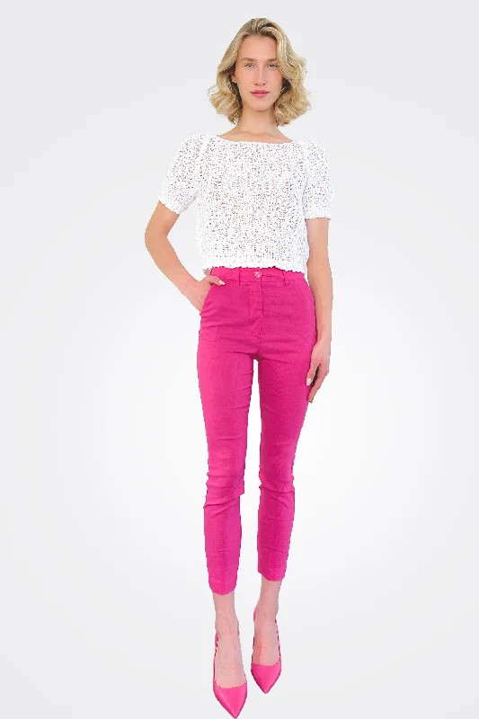 Lyon Cotton Pants - Fucsia