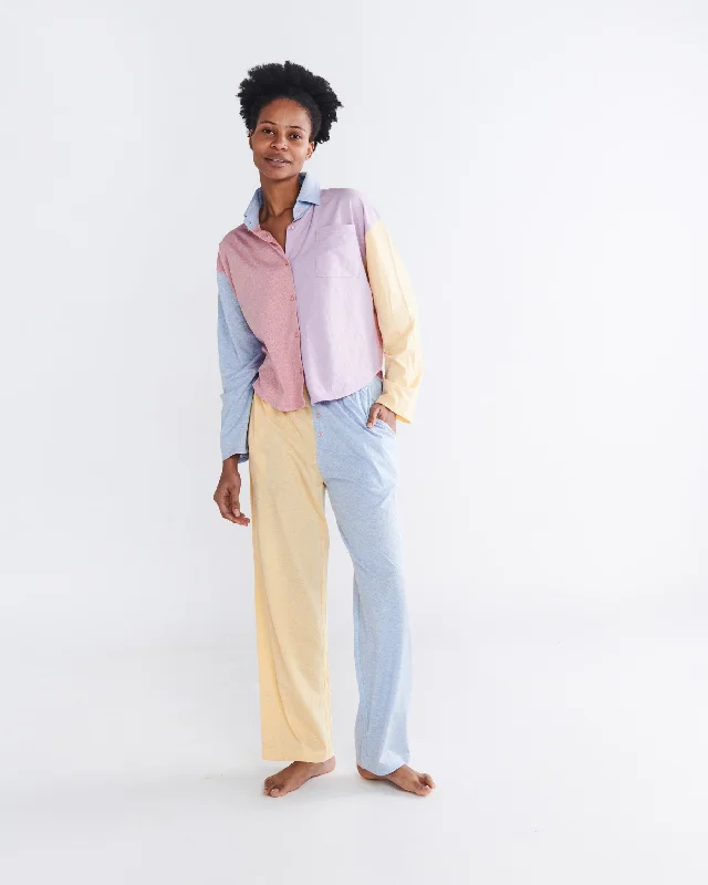 Sweet Pea Organic Cotton Adult Long Sleeve Shirt & Pant Pyjama Set