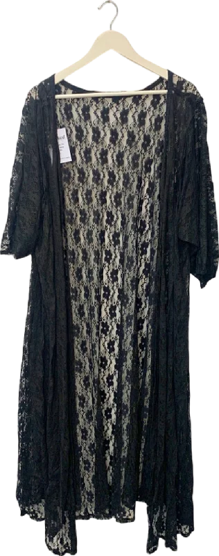 Unbranded Black Lace Kimono UK XXL