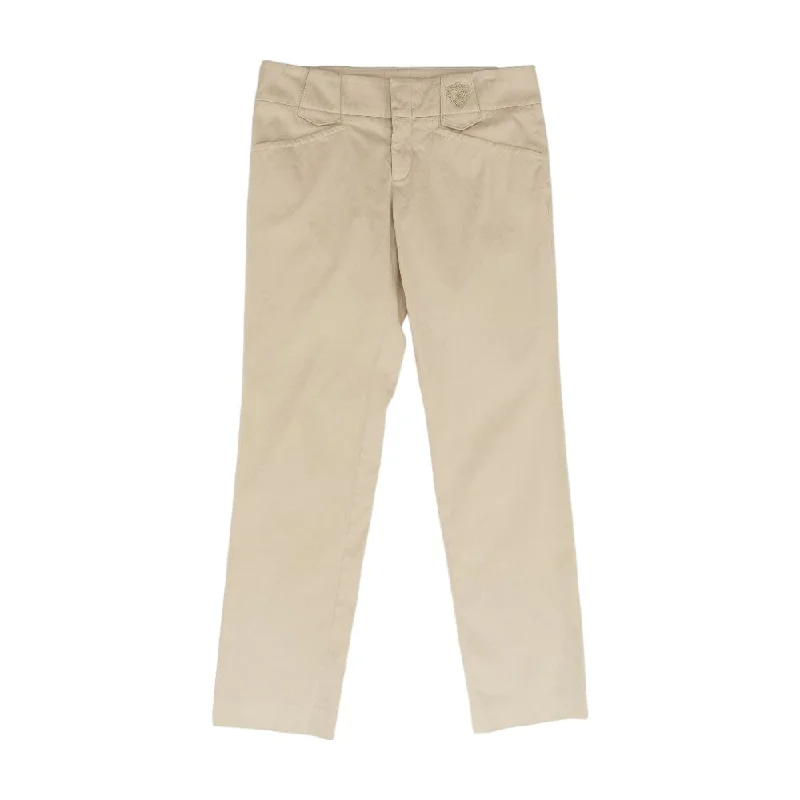 Vintage Beige Solid Chino Pants