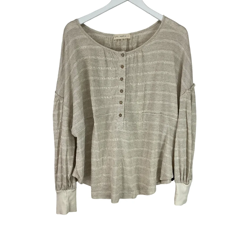 Top Long Sleeve By By Together In Cream, Size: M