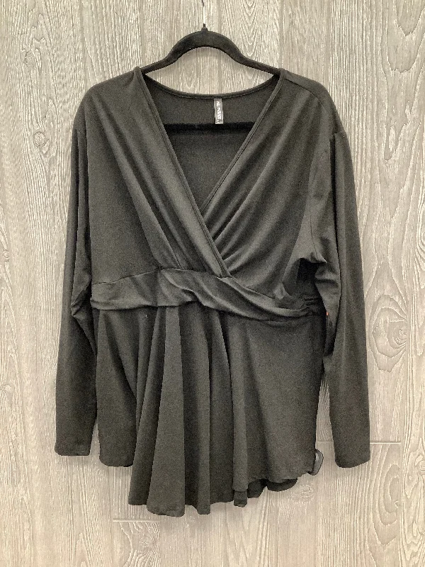 Top Long Sleeve By Clothes Mentor In Black, Size: 2x