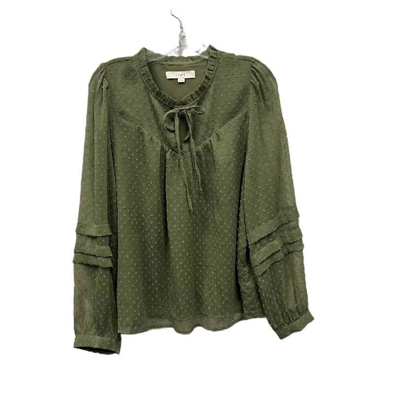 Top Long Sleeve By Loft In Green, Size: L