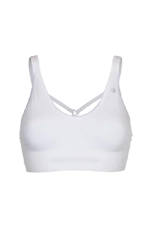 RUN & RELAX // LEYLA YOGA BAMBOO BRA - PURE WHITE